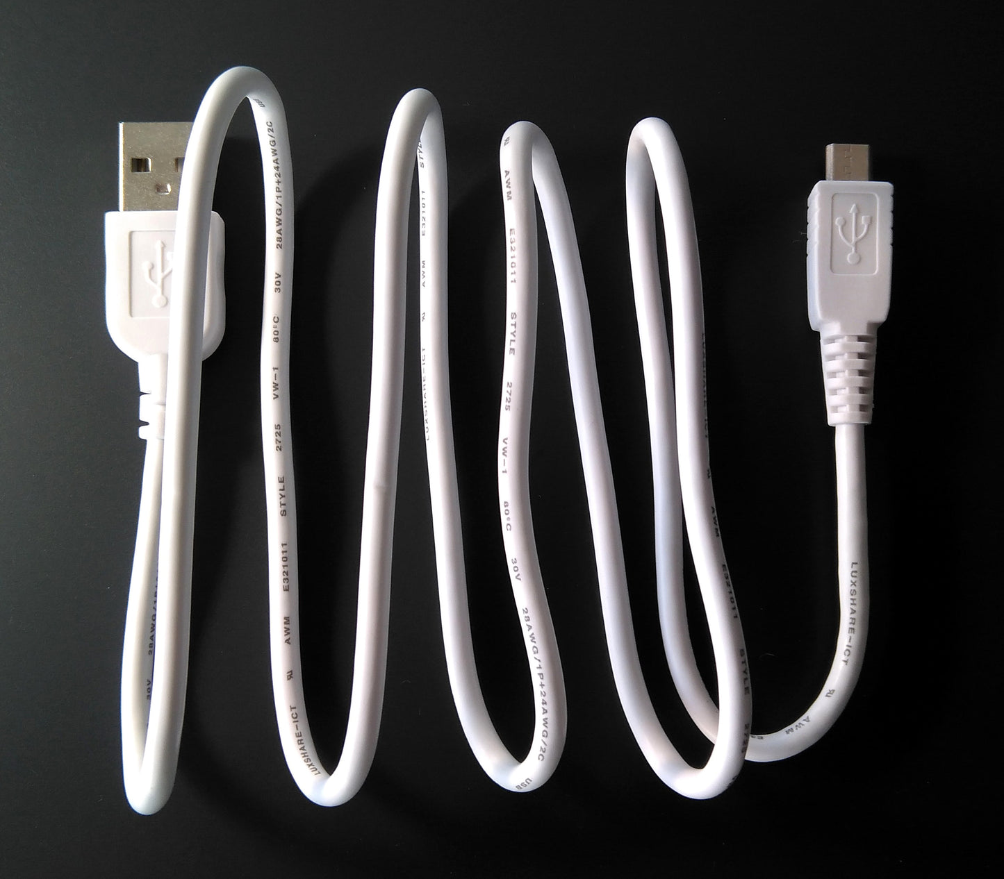 Micro USB cable, type B